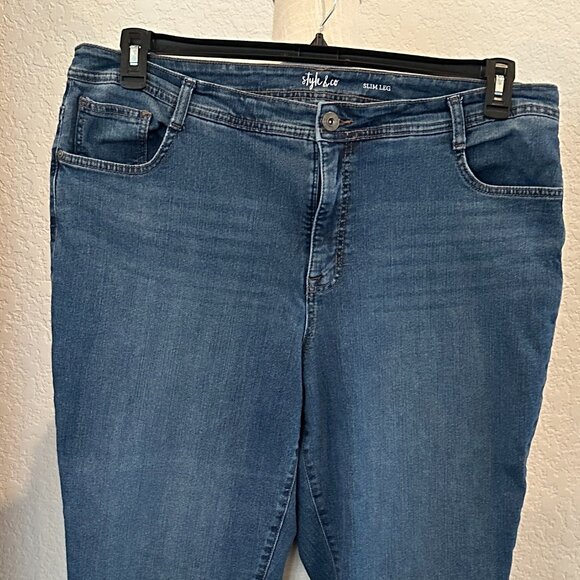 STYLE & CO Slim Leg Denim Jeans 20W - Picture 8 of 8
